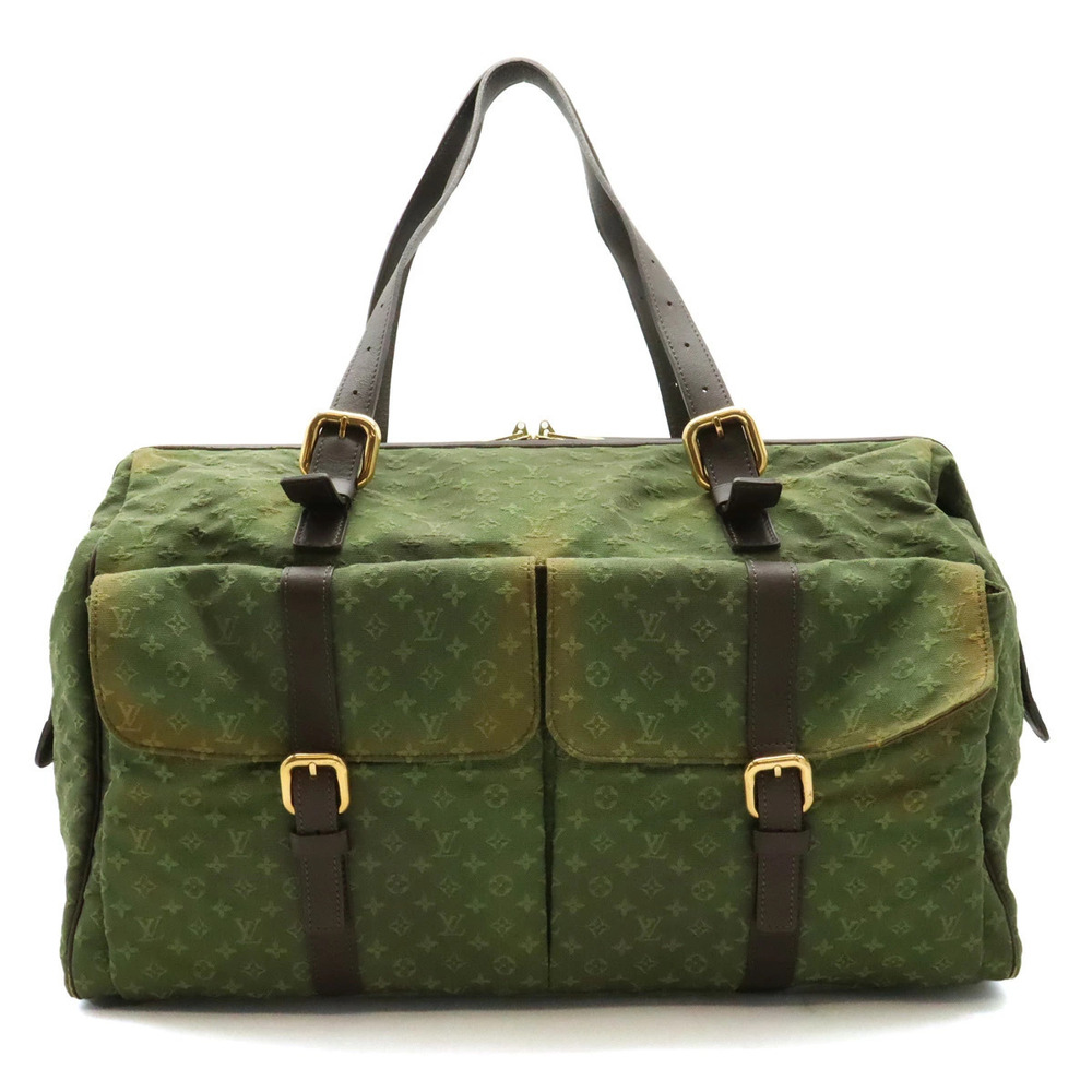 LOUIS VUITTON Monogram Louise Boston Bag Shoulder Travel Canvas TST Khaki Green